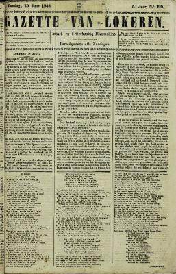 Gazette van Lokeren 25/06/1848