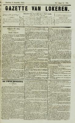 Gazette van Lokeren 01/08/1858