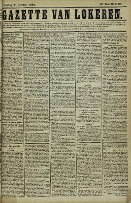 Gazette van Lokeren 21/10/1883