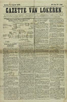 Gazette van Lokeren 11/08/1878