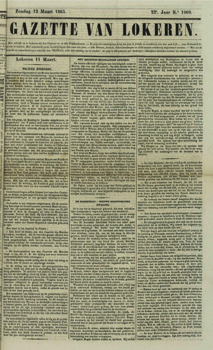 Gazette van Lokeren 12/03/1865