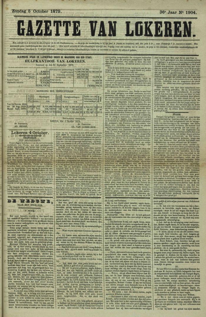 Gazette van Lokeren 05/10/1879