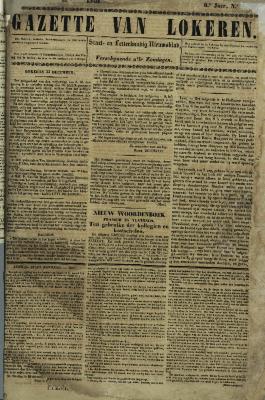 Gazette van Lokeren 23/12/1849