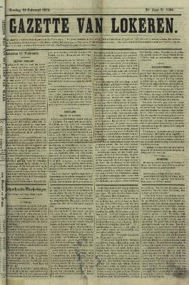 Gazette van Lokeren 22/02/1874