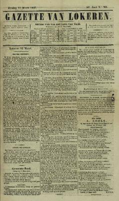 Gazette van Lokeren 15/03/1863