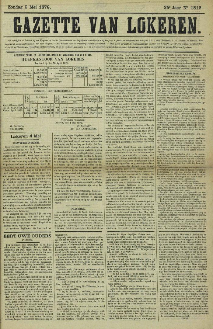 Gazette van Lokeren 05/05/1878