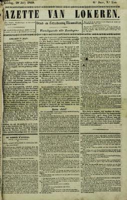 Gazette van Lokeren 29/07/1849