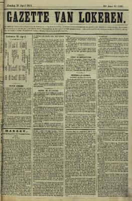 Gazette van Lokeren 26/04/1874