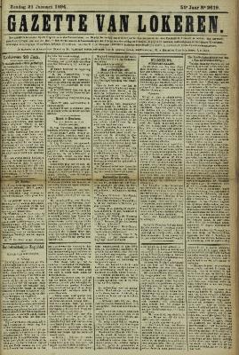 Gazette van Lokeren 21/01/1894
