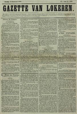 Gazette van Lokeren 13/02/1870