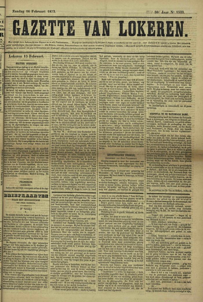 Gazette van Lokeren 16/02/1873