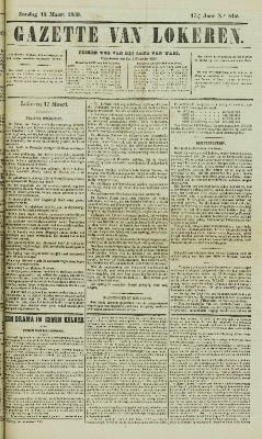 Gazette van Lokeren 18/03/1860