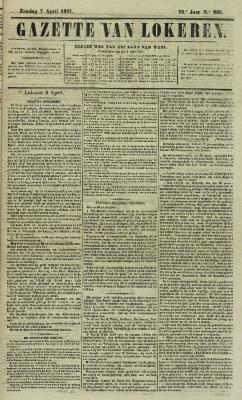 Gazette van Lokeren 07/04/1861