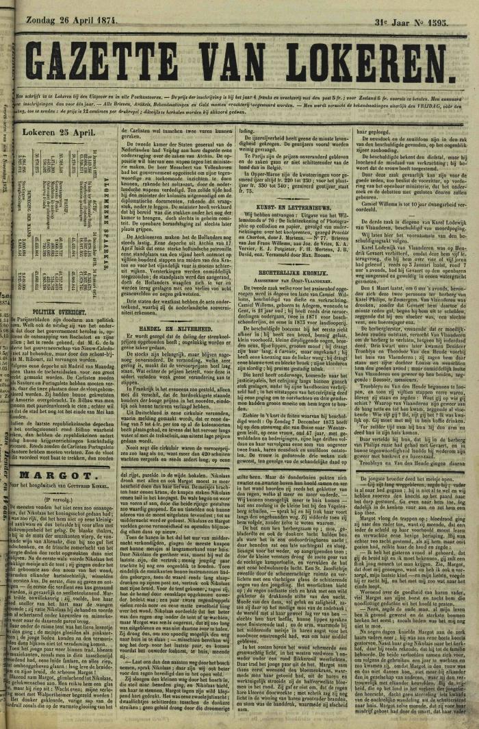 Gazette van Lokeren 26/04/1874