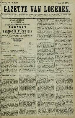 Gazette van Lokeren 29/07/1877