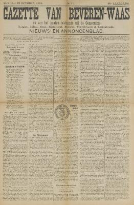 Gazette van Beveren-Waas 29/10/1911