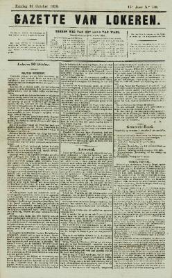 Gazette van Lokeren 31/10/1858