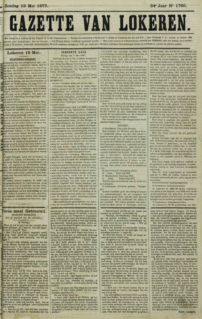 Gazette van Lokeren 13/05/1877