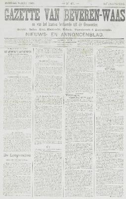 Gazette van Beveren-Waas 09/07/1905