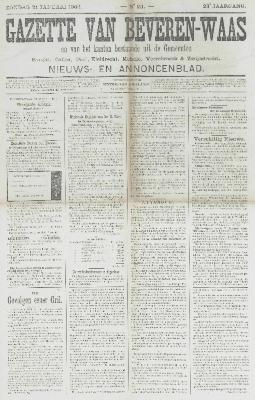 Gazette van Beveren-Waas 21/01/1906