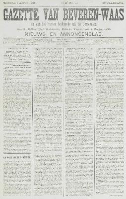 Gazette van Beveren-Waas 09/04/1905