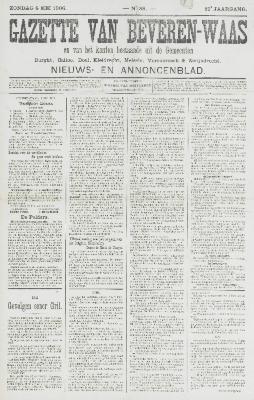 Gazette van Beveren-Waas 06/05/1906