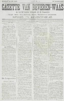 Gazette van Beveren-Waas 14/05/1905