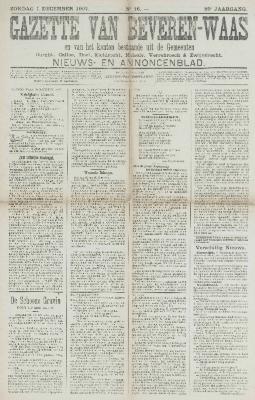 Gazette van Beveren-Waas 01/12/1907