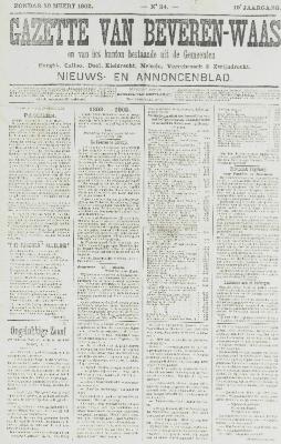 Gazette van Beveren-Waas 30/03/1902