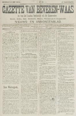 Gazette van Beveren-Waas 13/05/1894