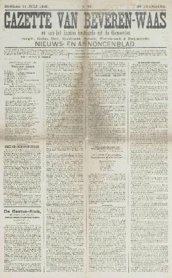 Gazette van Beveren-Waas 11/07/1909