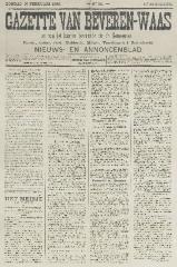 Gazette van Beveren-Waas 19/02/1893