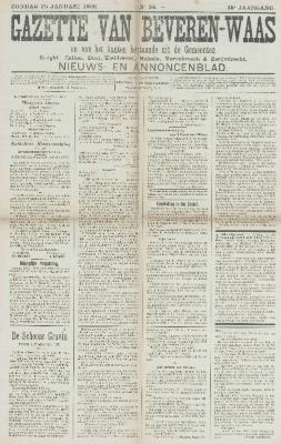 Gazette van Beveren-Waas 26/01/1908