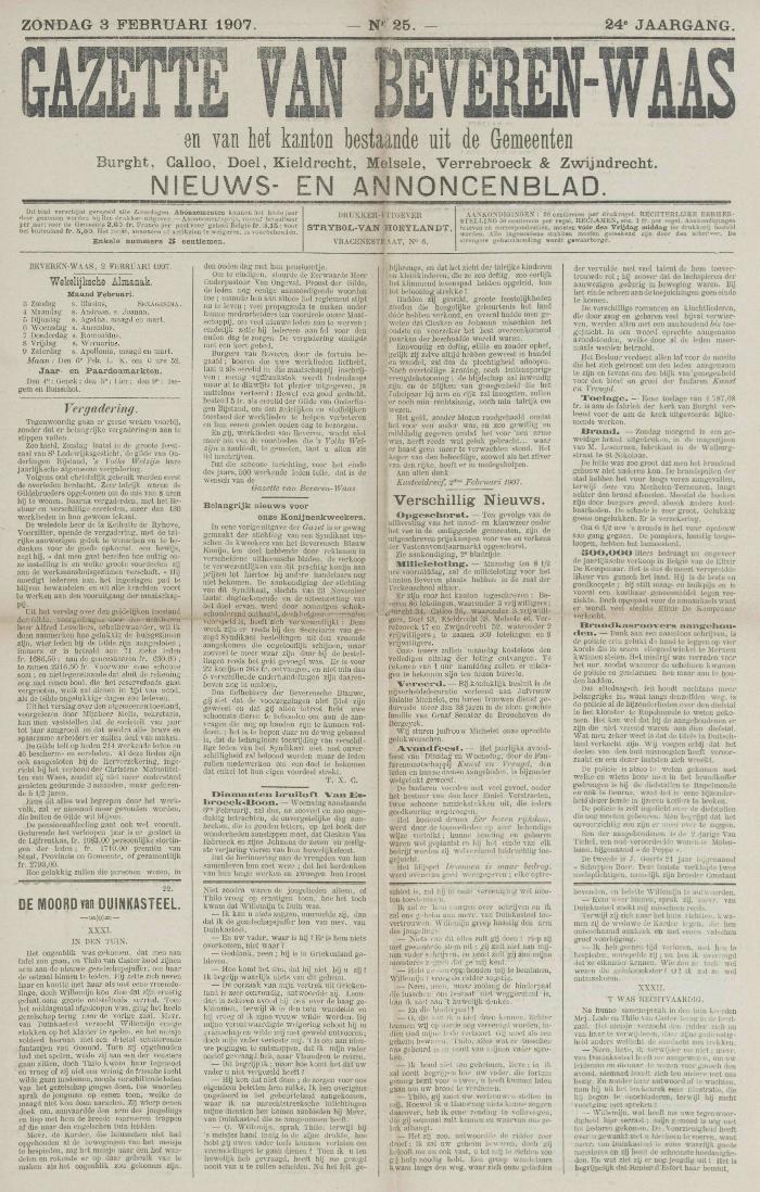 Gazette van Beveren-Waas 03/02/1907