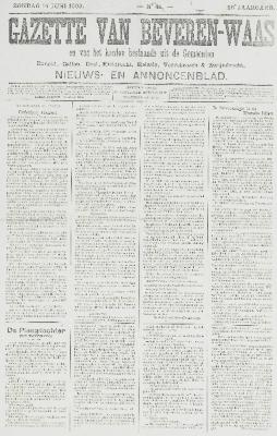 Gazette van Beveren-Waas 14/06/1903