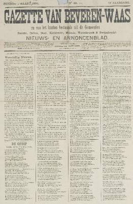 Gazette van Beveren-Waas 04/03/1894