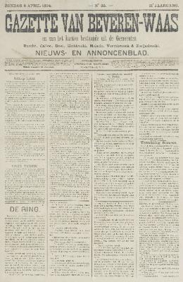 Gazette van Beveren-Waas 08/04/1894
