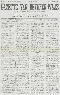 Gazette van Beveren-Waas 20/11/1904