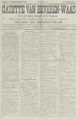 Gazette van Beveren-Waas 03/09/1893