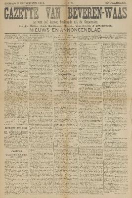 Gazette van Beveren-Waas 03/09/1911