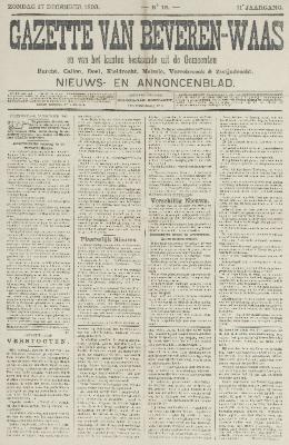 Gazette van Beveren-Waas 17/12/1893