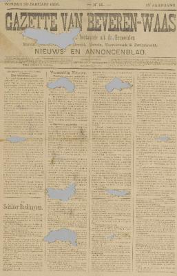 Gazette van Beveren-Waas 26/01/1896