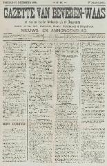 Gazette van Beveren-Waas 20/12/1891