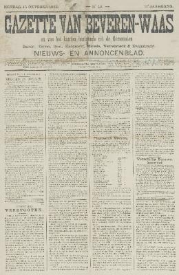 Gazette van Beveren-Waas 15/10/1893