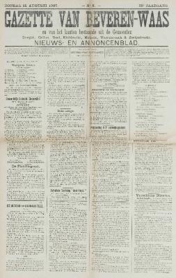 Gazette van Beveren-Waas 25/08/1907