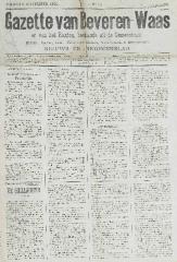 Gazette van Beveren-Waas 09/11/1884