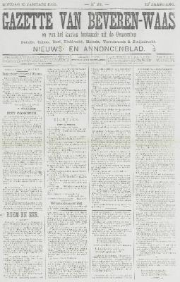 Gazette van Beveren-Waas 15/01/1905