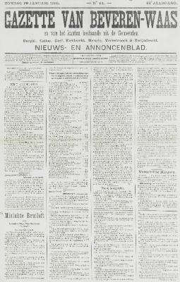 Gazette van Beveren-Waas 29/01/1905