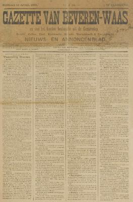 Gazette van Beveren-Waas 12/04/1896