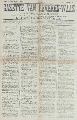 Gazette van Beveren-Waas 28/07/1907